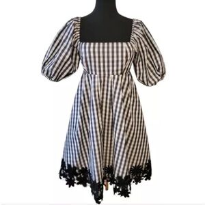 Kate Spade Cotton Gingham Smocked Dress